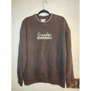 Men's MC Sport Brown Embroidery Grandpa Pullover The Man The Myth The Legend XL